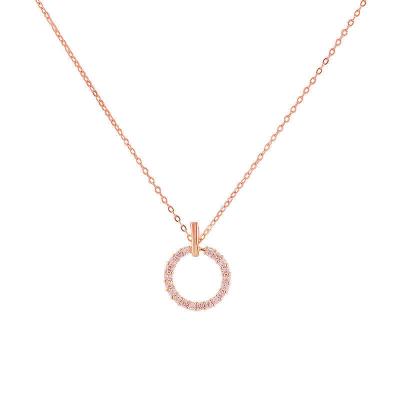 China Simple And Fashionable Fashion Diamond Ring Pendant Necklace Hot Selling Temperament For Women Girls for sale