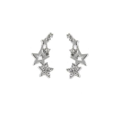 China Trendy Fashion Stud Earrings Multicolor Zircon Star Pentagon Stud Earrings For Women Girls Jewelry Designs for sale