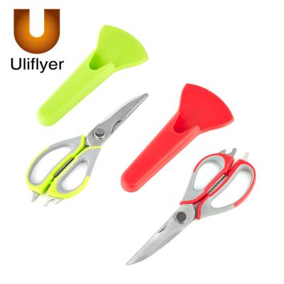 China High Quality Multifunctional Home Kitchen Stainless Steel Kitchen Scissors with Magnetic Holder for sale