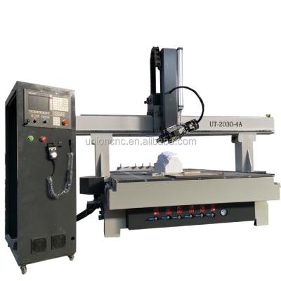 China Building material shops wood carving machine 1325 1530 2030 for door/table/panel 4 axis atc cnc wood router for sale