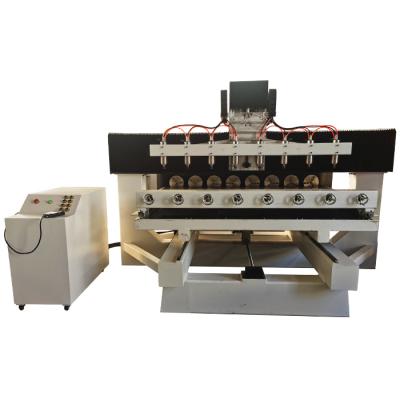 China Machinery repair shops factory price! 4 Axis 8 10 12 Simultaneous Head CNC Wood Carving Machine for sale