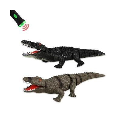 China Hot Selling Popular Photosensitive Playful Game Crocodile Simulation Reptile Remote Control Model Eyes Shining Remote Control Crocodile for sale