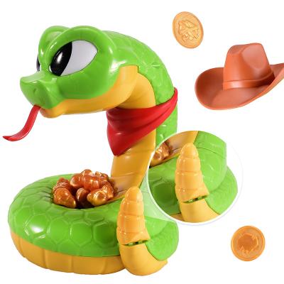 China New Rattlesnake Toys for Children Horror Scammer Prank Game Multiplayer Party Game Bite Rattlesnake Sound Effect Fun Electric Sound Toy for sale