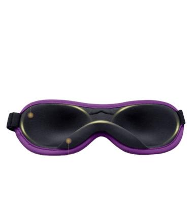 China 3D Anti-wrinkle contoured cup sleep eye mask and blindfold with travel silk pouch for sale