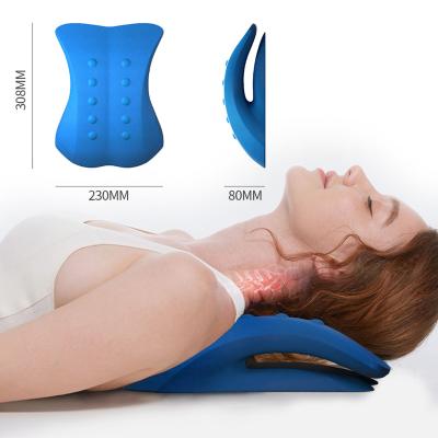 China Portable Double Using Back Magic Posture Corrector Back Fitness Stretcher Massage Neck Traction Pillow Lumbar Cushion for sale