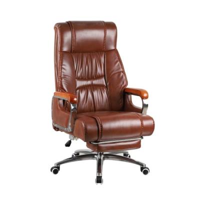 China Good Quality Adjustable Low Prices Swivel (Height) Ergonomic Executive Office Leather Chair for sale