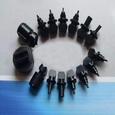 China Black Color Surface Mount Parts , YAMAHA SMT Nozzle Smt Components Plastic Material for sale