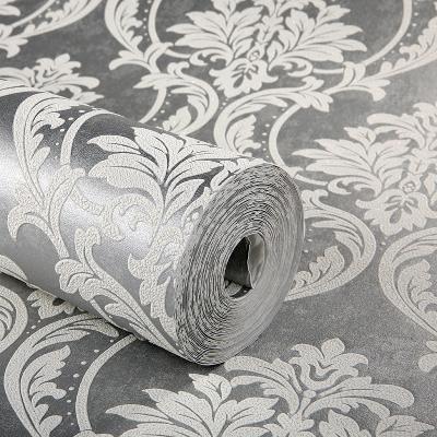 China Traditional Luxury 3d Embossed Decoration Non Woven Wallpaper for sale