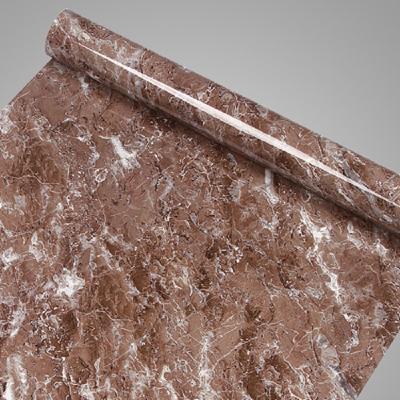 China Free Samples Contemporary Brown Stone Decorative Waterproof Wallpaper / Wall Covering Film For Floors for sale