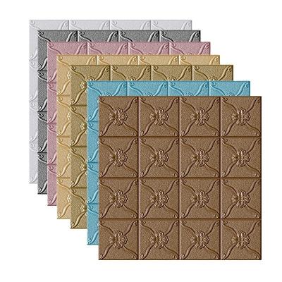 China Home Design Foam Leather Wall Panel Self Adhesive Wall Sticker Foam Brick 3d Decorative Material for sale