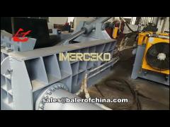 WANSHIDA 200ton side push out metal baler testing video in our workshop