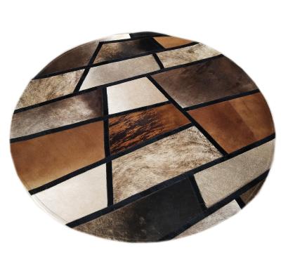 China Anti-Slip Luxury Cowhide Blanket Diameter 125cm for sale