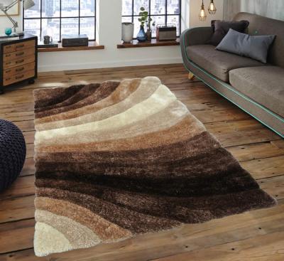 China Tianjin Factory Modern Design Living Room Brown Weave 3d Shaggy Floor Rug Non-slip Design for sale