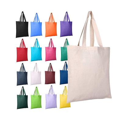 China Promotional Personalized Bags Eco - Friendly Blank Cotton Plain Canvas Tote Bags Reusable Shopping Cotton Bags With Custom Printed Logo for sale