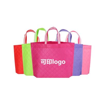 China Trade Show Bag Reusable Shopping Bag, Cheap And High Quality Commercial Non Woven Folding, Non Woven Tote Bag Can Be Customized On Your Logo for sale