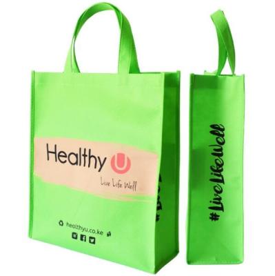 China Low Moq Folding Logo Printed Tote Gift Grocery Cheap Tote Pp Non Woven Bags Die Cut Shopping for sale