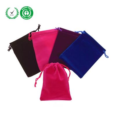 China Factory Original Shock Resistance Black Velvet Pouch Custom Drawstring Pouch Bag For Gift for sale