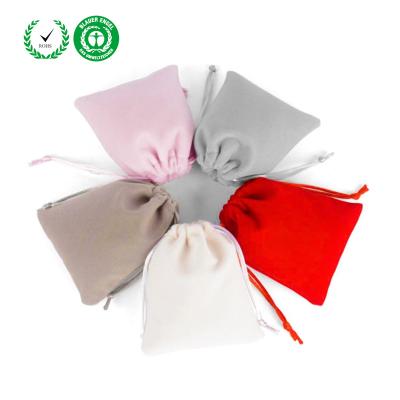 China The Logo Mini Velvet Button Pouch Custom Logo Gift Bag Shock Resistance Competitive Price Jewelry Bag for sale