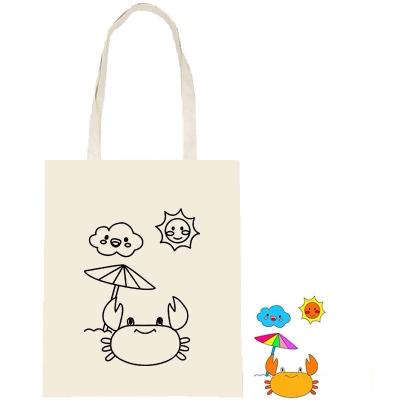 China High Quality Custom Shopping Folding Fashion Graffiti Cotton Handbag Tote Garment Canvas Bag for sale