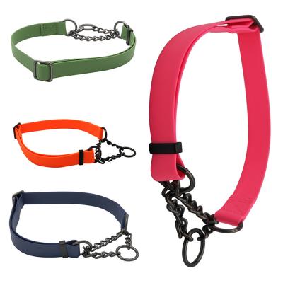 China Custom Tactical Adjustable Stocked Martingale Dog Collar Quick Release Dog Training Collar PVC Coated Webbing Pet Collars For Dogs for sale