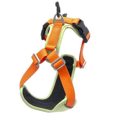 China Quick Release Reflective Sports Outdoor Heavy Duty Waterproof Luxury PVC Coated Harness Pet Walking Pet No Pull Dog Harness for sale