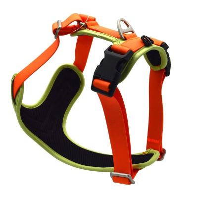 China Wholesale Padded Pet Accessories Multi-Colors Easy To Clean PVC Coated Webbing Dog Harness No Pull Biothane Coating Dog Strap Harness for sale