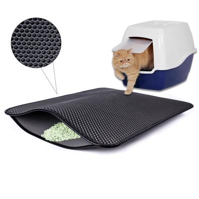 China Bottom Layer Cat Bed Mat Litter Foldable Cat Litter Mat Double Layer Pet Trapper Floor EVA Waterproof Easy Cleaning Protect for sale