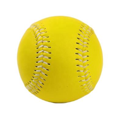 China PVC Leather Weighted Baseball Training 9inch 3oz Yellow Color for sale