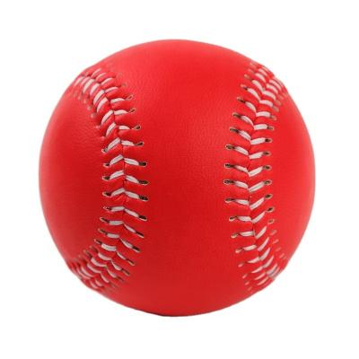 China PVC Leather Weighted Baseball Training 9inch 7oz Red Color for sale