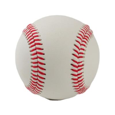 China Leather Leather Baseball Forming Ball 9inch White With Red Dots for sale