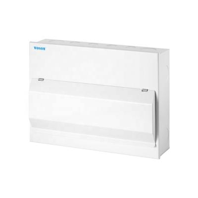 China Protect circuit breakers installed new style WOSOM WHMC08 230v power distribution box 8way metal cald consumer unit for sale