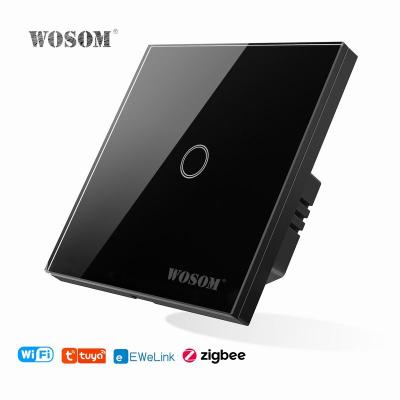 China Easy installation wifi touch switch wifi touch switch black color smart wall switch for sale