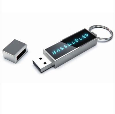 China Custom Logo Crystal+metal USB 3.0 Or 2.0 Crystal Usb Stick 4gb 8gb 16gb 32gb 64gb 128gb USB Flash Drives With Led Lights for sale