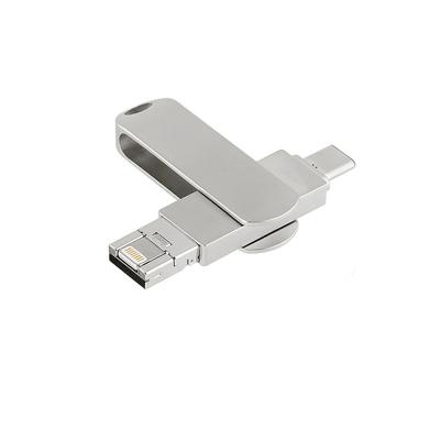 China Shenzhen factory metal bulk 3 in 1 usb otg flash drives usb memory stick 8gb 16gb 32gb 64gb 128gb for iphone android phone for sale