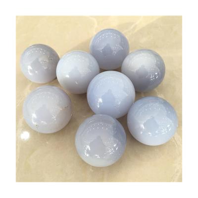 China Europe new arrived loose polished blue crystal sphere Chalcedony beads for feng shui decoration for sale