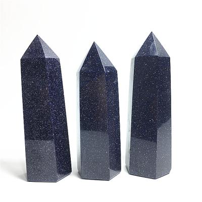 China Europe new arrivals high quality crystal natural quartz sandstone blue magic wands wands for decoration for sale