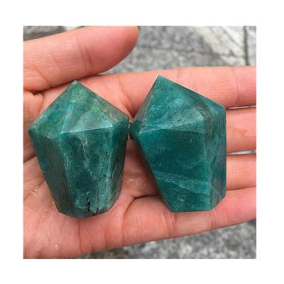 China Europe new arrivals natural polished palm stone amazonite crystal point for decoration for sale