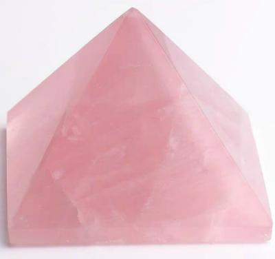 China Europe wholesale natural cut crystal craft rose quartz crystal pyramid for decoration for sale