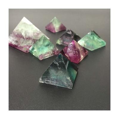 China Europe Energy Natural Colorful Crystal Rainbow Fluorite Quartz Pyramid Stone for Home Decoration for sale