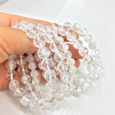 China Jewelry Wholesale CLASSIC Split Stones Healing Crystals Gem Quarter Clear Bracelet For Gifts for sale