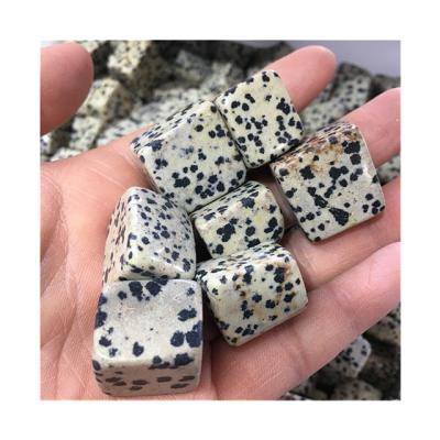 China Europe Wholesale Polished Tumbled Stones Natural Quartz Spotted Stones Crystal Cube For Home Decoration for sale