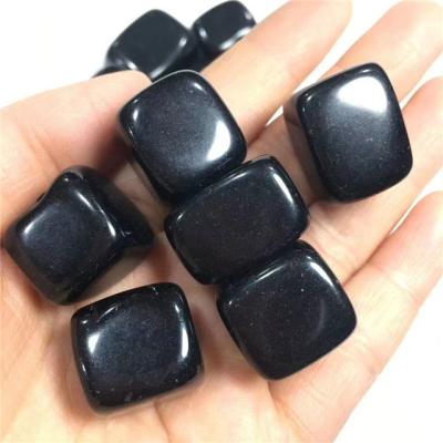 China Wholesale Natural Stones Europe Crystals Obsidian Quartz Black Cube Healing For Home Decoration for sale