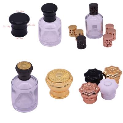 China Non Spill New Styles Fancy Perfume Cap Zamak Zinc Alloy Cap For Perfume for sale