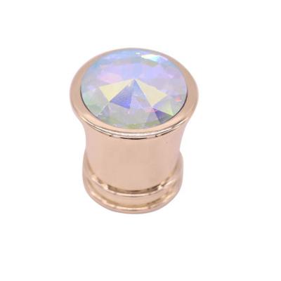 China Non Spill New Design Custom Metal Cap Gold Diamond Perfume Cap High End Bottle Metal Cap Custom Perfume for sale