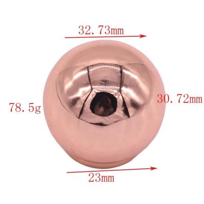 China Non Spill Rose Gold Metal Cap Twist Off Canton Ball Cap Round Shape Zamac Perfume Cap for sale