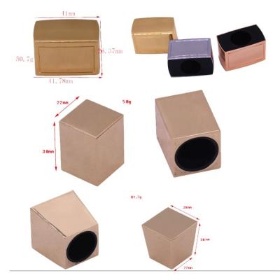 China Non Zinc Alloy Metal Bottle Spill Caps Square Or Rectangular Cap For Fea15 Bottle for sale