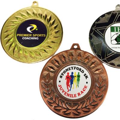 China WANTAI Europe Custom Sport Running Marathon Event Medals Award And Sublimation Zinc Alloy Material Free Ribbons For Custom Medals for sale