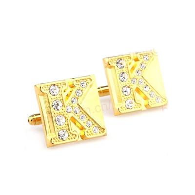 China Portable 18K Rose Gold Diamond Quilted Cufflinks for sale