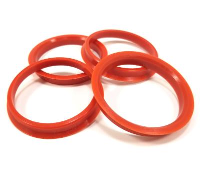 China Audi Components Wheel Spacer Hub Centric Ring , Car Wheel Ring Red Color for sale