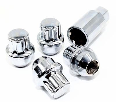 China Chrome Locking Wheel Nuts 60 Degree Cone Seat 12 X 1.5mm Thread Size 10.9 Grade for sale